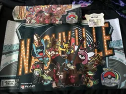 Pokemon World Championships 2018 Nashville Standard Playmat Pikachu Bewear - Image 1