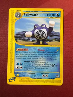 POLIWRATH 60/165 Expedition NON-HOLO rare E-Series/E-Reader Pokemon TCG card NM+ - Image 1