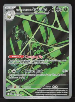 Team Rocket's Spidops - Illustration Rare Holo DRI 187/182 NM Pokemon TCG - Image 1