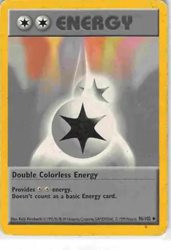 Double Colorless Energy 96/102 Uncommon Base Set Pokemon HP - Image 1