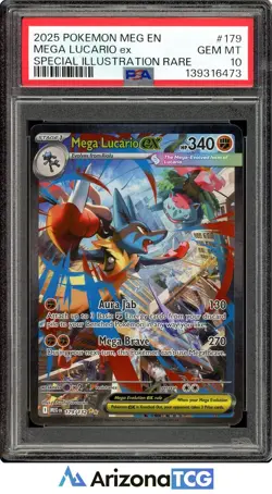 Pokemon 2025 Mega Lucario ex 179/132 SIR Mega Evolution GEM MINT PSA 10 - Image 1