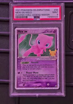 2021 POKEMON CELEBRATIONS CLASSIC COLL #88 MEW EX-HOLO PSA 9 - Image 1