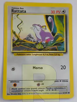 Rattata ® Set Base 61/102 ® Comune ® Pokemon ® Italiano ® EX+ - Image 1