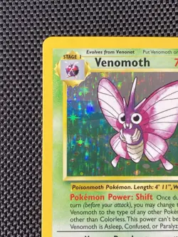 Pokemon Vintage Holo Venomoth Jungle 13/64 WotC MP/LP - Image 2