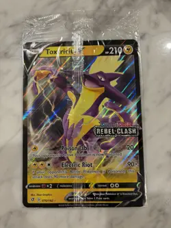 Pokemon Card Toxtricity V 070/192 Rebel Clash STAMPED Promo Jumbo Sealed - Image 1
