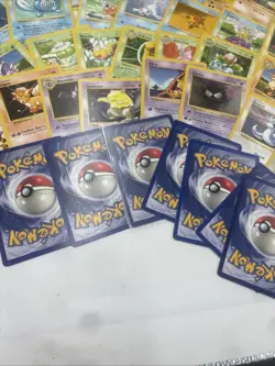 Shadowless) Pokemon BASE Set 55 Card COMMON/UNCOMMON RARE Non-Holo Lot Of 55 - Image 5