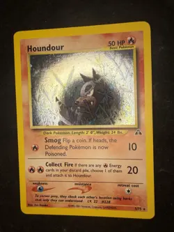Pokemon TCG Houndour Neo Discovery Holo Rare Card NM- - Image 3