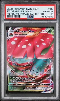 Venusaur VMAX SWSH102 - Black Star Promo - Graded PSA 10 GEM MT Pokemon Card - Image 1