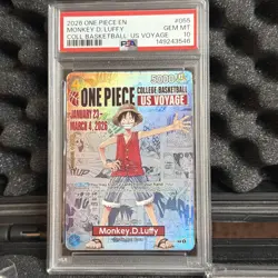 PSA 10 One Piece Card Monkey D. Luffy US College Basketball Voyage Promo - Image 1