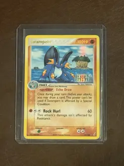 Pokemon TCG Swampert Holo Rare 27/100 2006 EX Crystal Guardians Vintage Card - Image 1