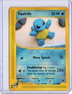 Squirtle 131/165 Expedition Pokemon Card 2002 WOTC E-Reader - Clean/No Crease - Image 1