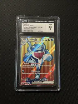 CGC 9 Palafin EX 193/167 Twilight Masquerade Full Art Ultra Rare Pokemon Card - Image 1