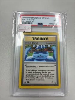 PSA 9 MINT Focus Band 86 Neo Genesis 1st Edition Pokemon Card - Image 1