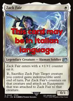 MTG ZACK FAIR FOIL EXC - ZACK FAIR 45 - FIN - MAGIC - Image 1