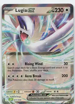 Lugia ex 017/034 Classic Collection Holo Trading Card Game Classic NM Pokemon - Image 1