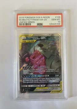 Mega Sableye & Tyranitar GX 126/236 Sm-Unified Minds Holo PSA 10 Pokemon - Image 1