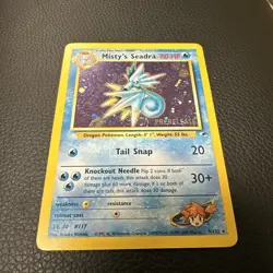 Misty's Seadra 9/132 Gym Heroes Prerelease Holo Rare Pokemon - Near Mint! - Image 1