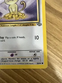 Meowth 56/64 Jungle Regular 1st Edition Pokemon WOTC LP - Image 2