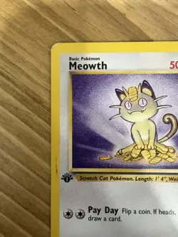 Meowth 56/64 Jungle Regular 1st Edition Pokemon WOTC LP - Image 3