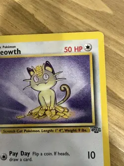 Meowth 56/64 Jungle Regular 1st Edition Pokemon WOTC LP - Image 4