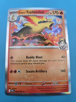 Pokemon Destined Rivals Holo Rare 034/182 Ethan's Typhlosion NM - Image 1