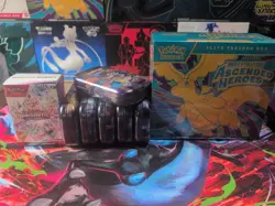 Pokemon Sealed Lot 27 Packs, ETB Booster Bundle Mini Tins - Image 1