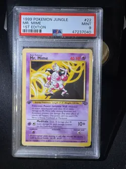 Pokemon 1st Edition Mr. Mime Jungle #22 & Doduo Base Set #48 PSA 9 Lot 1999 - Image 1