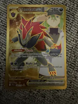 Pokemon TCG - N's Zoroark EX 189/159 - Journey Together - Hyper Rare - Image 1