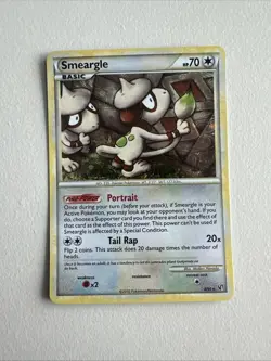 2010 Pokemon TCG HeartGold SoulSilver Undaunted Smeargle Holo Rare 8/90 LP - Image 1