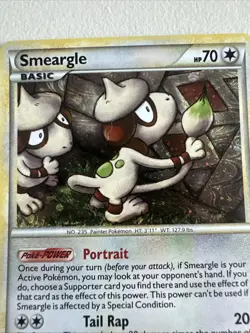 2010 Pokemon TCG HeartGold SoulSilver Undaunted Smeargle Holo Rare 8/90 LP - Image 2
