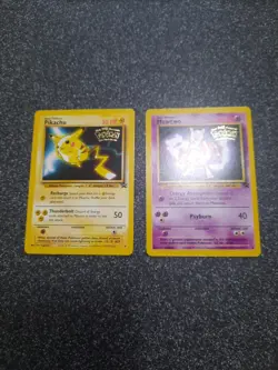 Pokemon Pikachu Mewtwo Kids WB The First Movie Promo (3) (4) 1999 NM - Image 1