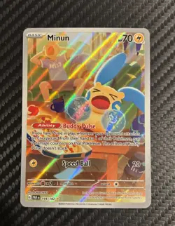 Pokemon TCG - Minun, Plusle - PAR EN Holo illustration Rare - Connecting Art - Image 2