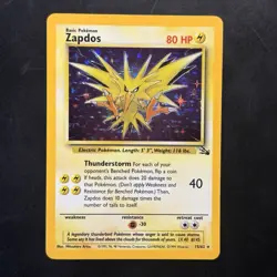 Pokemon Vintage Holo Zapdos 15/62 Fossil Corrected Unlimited Wotc 1999 - Image 1