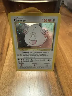Pokemon Chansey #3/102 Base Set 2 Holo Rare Unlimited LP - Image 1