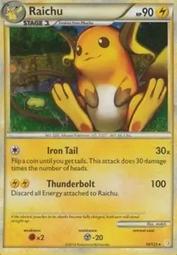 Pokemon TCG - Raichu - 10/123 - Holo - Rare - HeartGold SoulSilver [Light Play] - Image 1