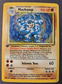 Pokemon TCG - Machamp - 8/102 - Holo - 1st Edition - Base Set [Heavily Played] - Image 1
