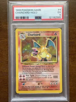 1999 Pokemon Game Charizard Base Set Holo - PSA 5 - Image 1