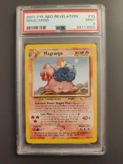 Pokemon Neo Revelation Uncommon: Magcargo 33/64: PSA 9 - Image 1