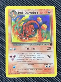 Dark Charmeleon 32/82 Team Rocket Unlimited Uncommon 2000 Pokemon LP+ - Image 1