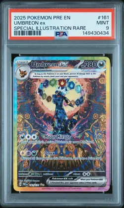 2025 POKEMON PRE EN-PRISMATIC EVOLUTIONS #161 UMBREON EX PSA 9 - Image 1