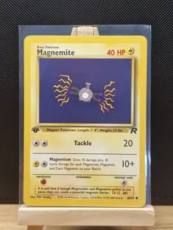 Pokemon TCG 2000 WOTC Team Rocket 1st Edition Magnemite 60/82 - Near Mint - Image 1