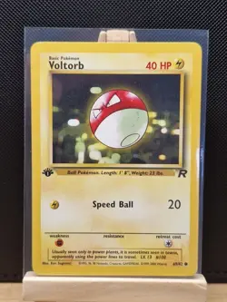 Pokemon TCG 2000 WOTC Team Rocket 1st Edition Voltorb 69/82 - Near Mint - Image 1