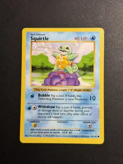 Pokemon Squirtle Common Base Set (Shadowless) 063/102 - Image 1