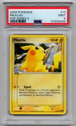2006 POKEMON POP Series 4 Pikachu PSA 9 Basic/Common #13 - Image 1