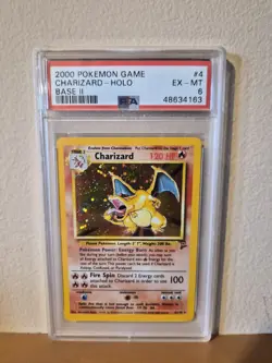 2000 Pokemon CHARIZARD 4/130 Holo Rare Base Set 2 / Base II 🔥 PSA 6 🔥 - Image 1