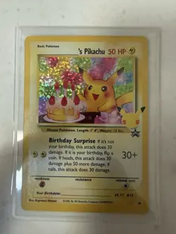 Pokemon ______'s Pikachu 24/53 Wotc Promo Rare Holo Basic Mouse - Image 1