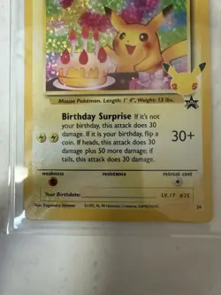 Pokemon ______'s Pikachu 24/53 Wotc Promo Rare Holo Basic Mouse - Image 3