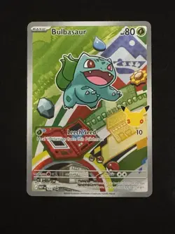 Pokemon TCG Bulbasaur First Partner Illustration Rare 30th Anniversary NM - Image 1