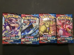 Pokemon 2021 Sword & Shield Battle Styles Booster Pack Lot X4 Artset SwSh Nm M - Image 1