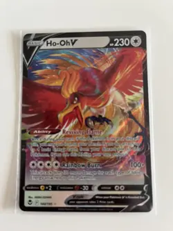 Ho-Oh V 140/195 Ultra Rare Holo Near Mint Condition Silver Tempest - Image 1